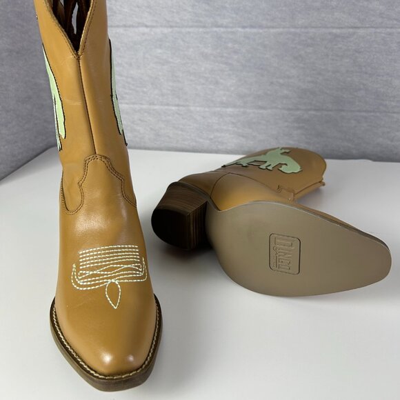 NWT Dingo Casual Let 'Er Buck Snip Toe Ankle Mid Leather Boots Women's Size 7.5‎ - Picture 4 of 14